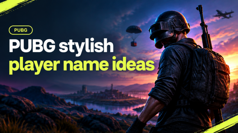 PUBG stylish player name ideas featured poster