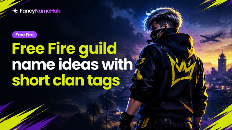 Free Fire guild name ideas with short clan tags featured poster