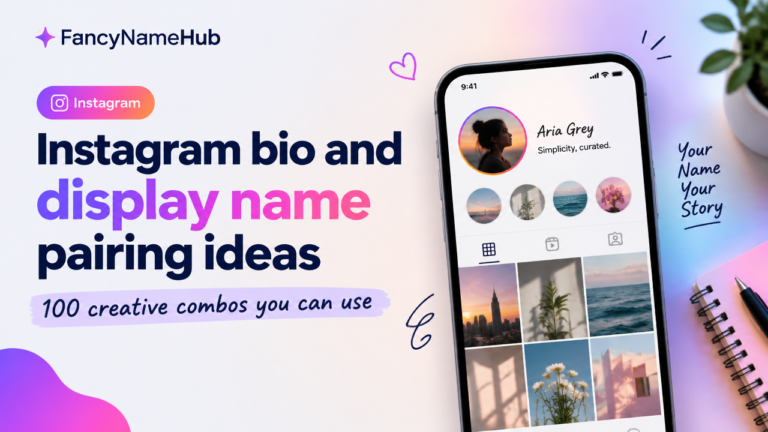 Instagram bio and display name pairing ideas featured poster
