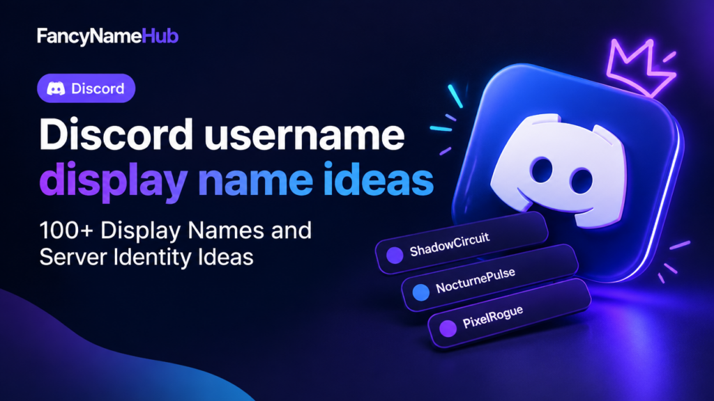 Discord username display name ideas featured poster